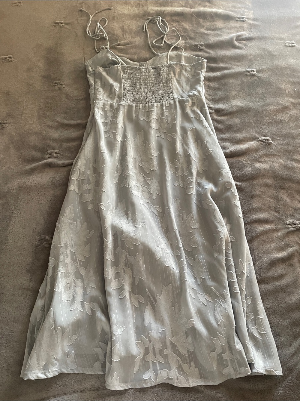 Women’s Floral Slip Dress with Side Slit - Picture 3 of 4